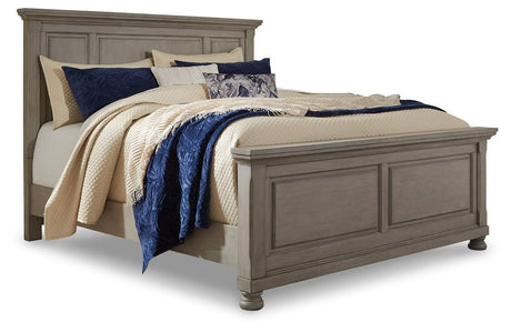Lettner Light Gray Panel Bedroom Set - Ella Furniture