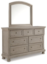 Lettner Light Gray Sleigh 2 Storage Bedroom Set - Ella Furniture
