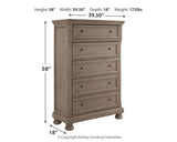 Lettner Light Gray Sleigh 2 Storage Bedroom Set - Ella Furniture