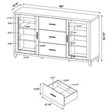 LEWES Lewes 4-piece 60" TV Entertainment Center Cappuccino 700881-S4 - Ella Furniture