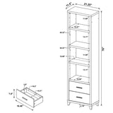 LEWES Lewes 4-piece 60" TV Entertainment Center Cappuccino 700881-S4 - Ella Furniture