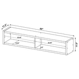 LEWES Lewes 4-piece 60" TV Entertainment Center Cappuccino 700881-S4 - Ella Furniture