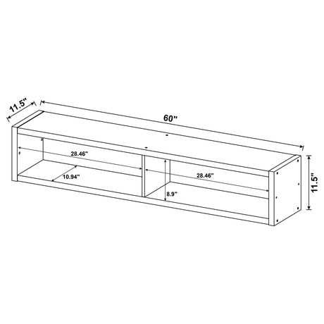 LEWES Lewes 4-piece 60" TV Entertainment Center Cappuccino 700881-S4 - Ella Furniture