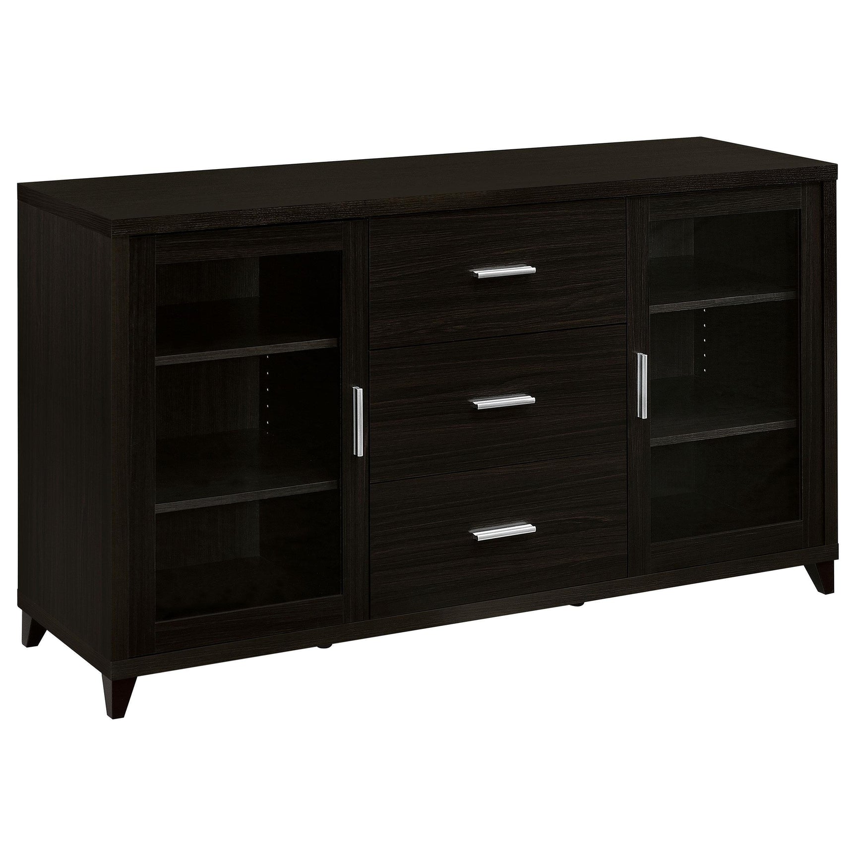 LEWES Lewes 4-piece 60" TV Entertainment Center Cappuccino 700881-S4 - Ella Furniture