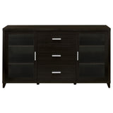 LEWES Lewes 4-piece 60" TV Entertainment Center Cappuccino 700881-S4 - Ella Furniture