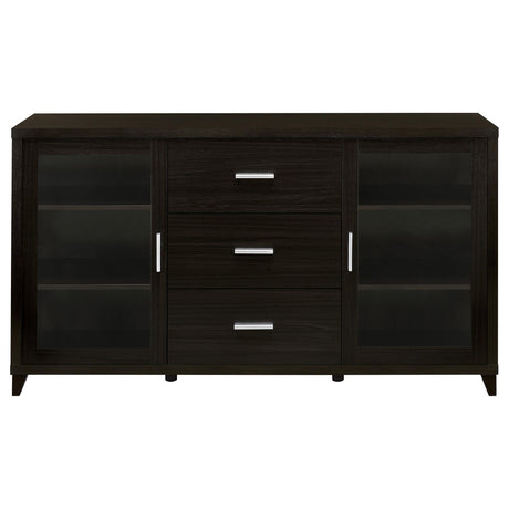 LEWES Lewes 4-piece 60" TV Entertainment Center Cappuccino 700881-S4 - Ella Furniture