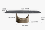 Lexi Table #3 (Matte Sintered Stone) - Ella Furniture