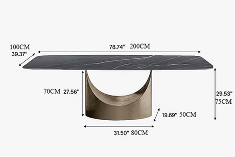 Lexi Table #3 (Matte Sintered Stone) - Ella Furniture