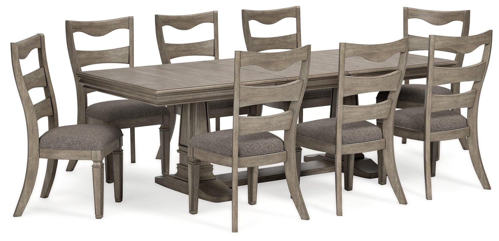 Lexorne Gray Rectangular Dining Room Set - Ella Furniture