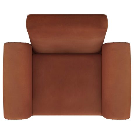 Liana Upholstered Roll Arm Accent Armchair Rust Orange 903150 - Ella Furniture