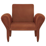 Liana Upholstered Roll Arm Accent Armchair Rust Orange 903150 - Ella Furniture