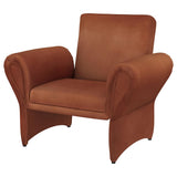 Liana Upholstered Roll Arm Accent Armchair Rust Orange 903150 - Ella Furniture