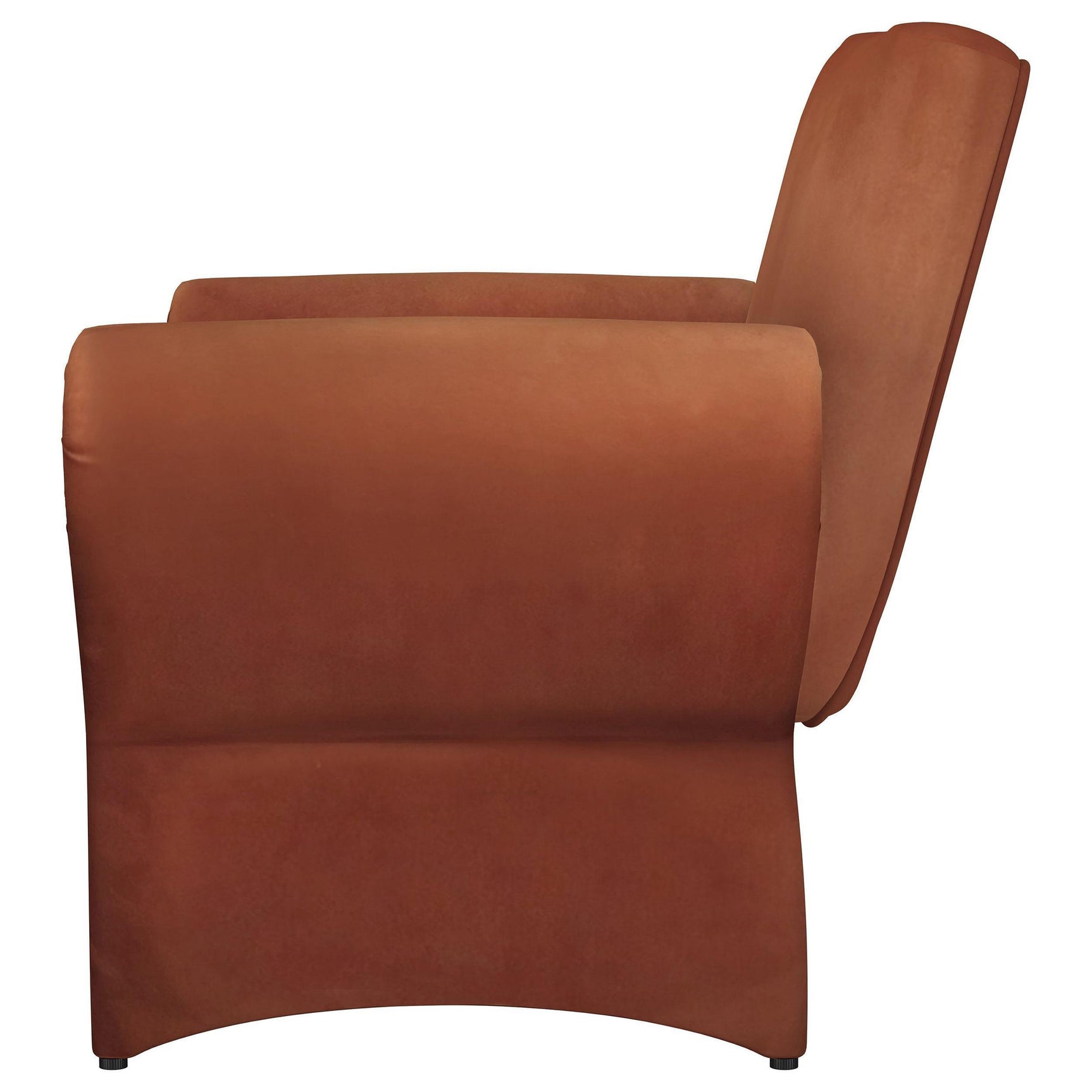 Liana Upholstered Roll Arm Accent Armchair Rust Orange 903150 - Ella Furniture