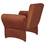 Liana Upholstered Roll Arm Accent Armchair Rust Orange 903150 - Ella Furniture