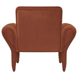 Liana Upholstered Roll Arm Accent Armchair Rust Orange 903150 - Ella Furniture