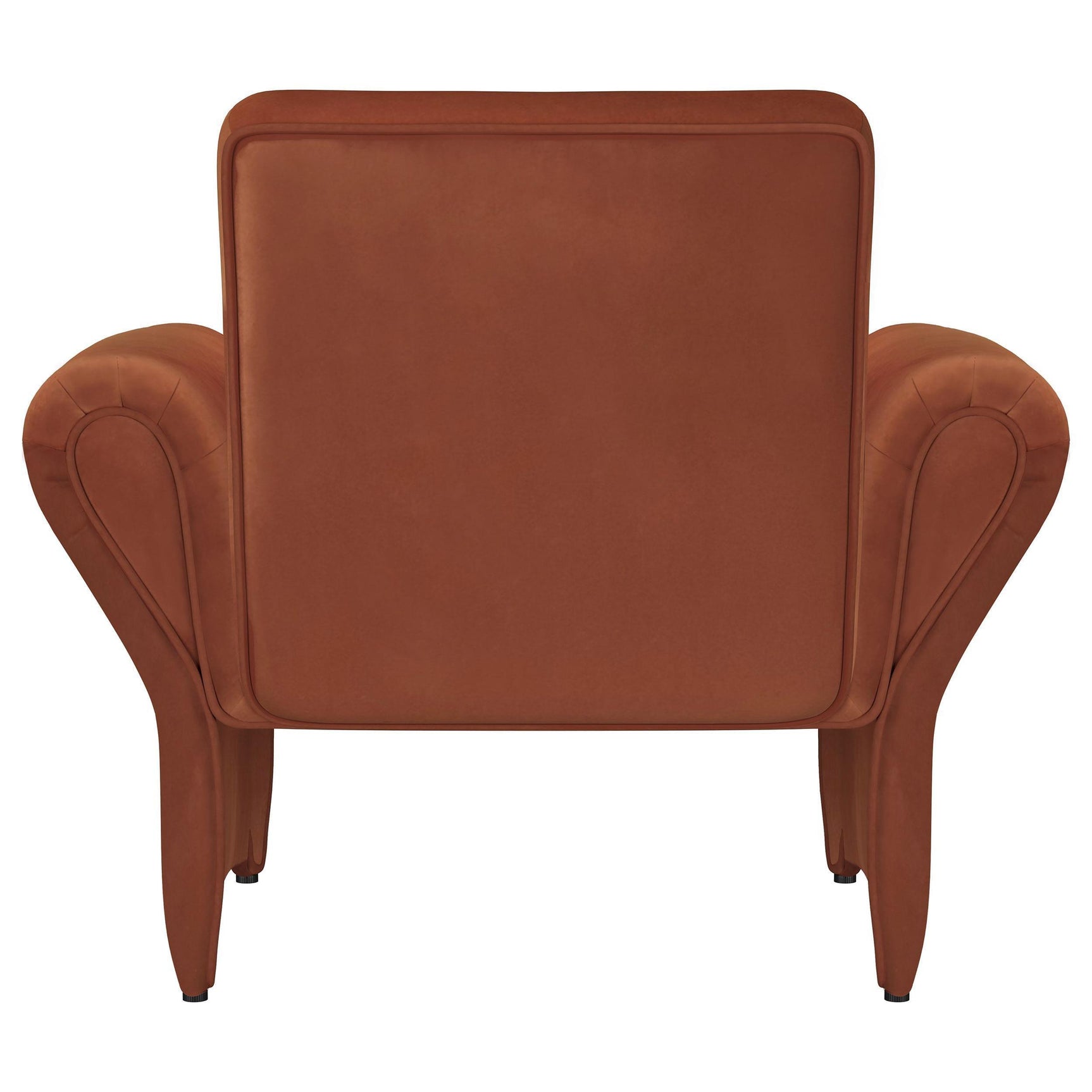 Liana Upholstered Roll Arm Accent Armchair Rust Orange 903150 - Ella Furniture