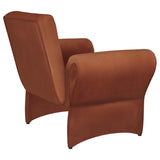 Liana Upholstered Roll Arm Accent Armchair Rust Orange 903150 - Ella Furniture