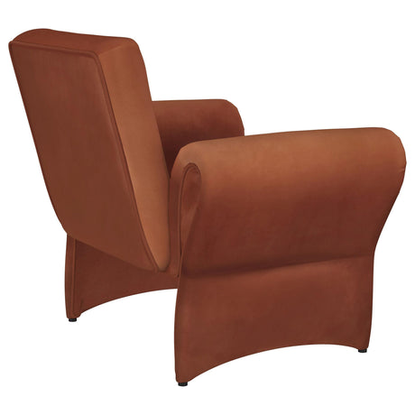 Liana Upholstered Roll Arm Accent Armchair Rust Orange 903150 - Ella Furniture