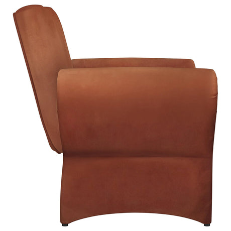 Liana Upholstered Roll Arm Accent Armchair Rust Orange 903150 - Ella Furniture