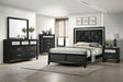 Lila Black Modern Contemporary Solid Wood Velvet Upholstered Tufted Bedroom Set - Ella Furniture