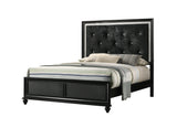 Lila Black Modern Contemporary Solid Wood Velvet Upholstered Tufted Bedroom Set - Ella Furniture