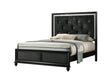 Lila Black Modern Contemporary Solid Wood Velvet Upholstered Tufted Queen Bed - Ella Furniture