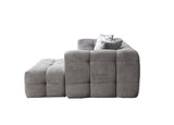 Lili Gray Boucle Raf Sectional - Ella Furniture