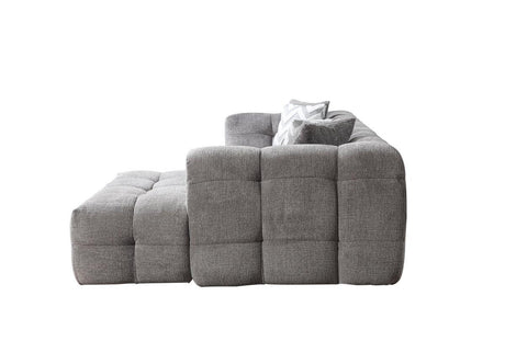Lili Gray Boucle Raf Sectional - Ella Furniture