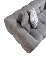 Lili Gray Boucle Raf Sectional - Ella Furniture