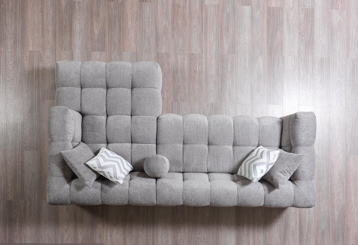 Lili Gray Boucle Raf Sectional - Ella Furniture