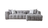 Lili Gray Boucle Raf Sectional - Ella Furniture