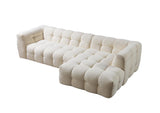 Lili Ivory Boucle Raf Sectional - Ella Furniture