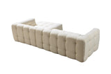Lili Ivory Boucle Raf Sectional - Ella Furniture