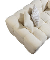 Lili Ivory Boucle Raf Sectional - Ella Furniture