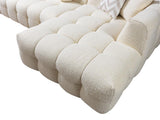 Lili Ivory Boucle Raf Sectional - Ella Furniture