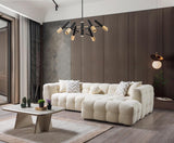 Lili Ivory Boucle Raf Sectional - Ella Furniture