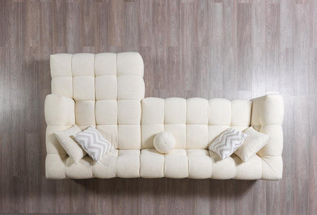 Lili Ivory Boucle Raf Sectional - Ella Furniture