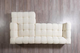 Lili Ivory Boucle Raf Sectional - Ella Furniture