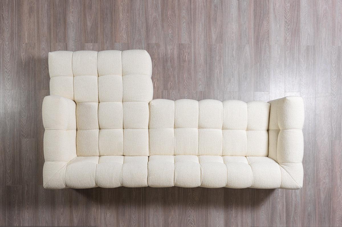 Lili Ivory Boucle Raf Sectional - Ella Furniture