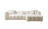 Lili Ivory Boucle Raf Sectional - Ella Furniture