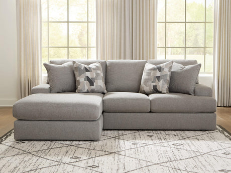 Lindon Smoke 2-Piece Sectional with Chaise from Ella Furniture