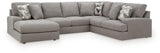 Lindon Smoke 3-Piece Sectional with Chaise view 2