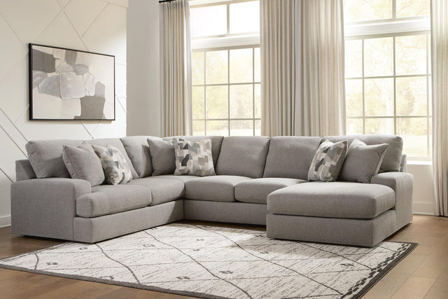 Lindon Smoke 3-Piece Sectional with Chaise from Ella Furniture