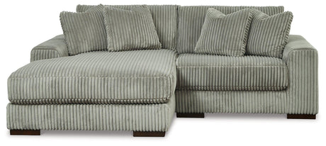 Lindyn Fog 2-Piece Sectional With Ottoman - Ella Furniture