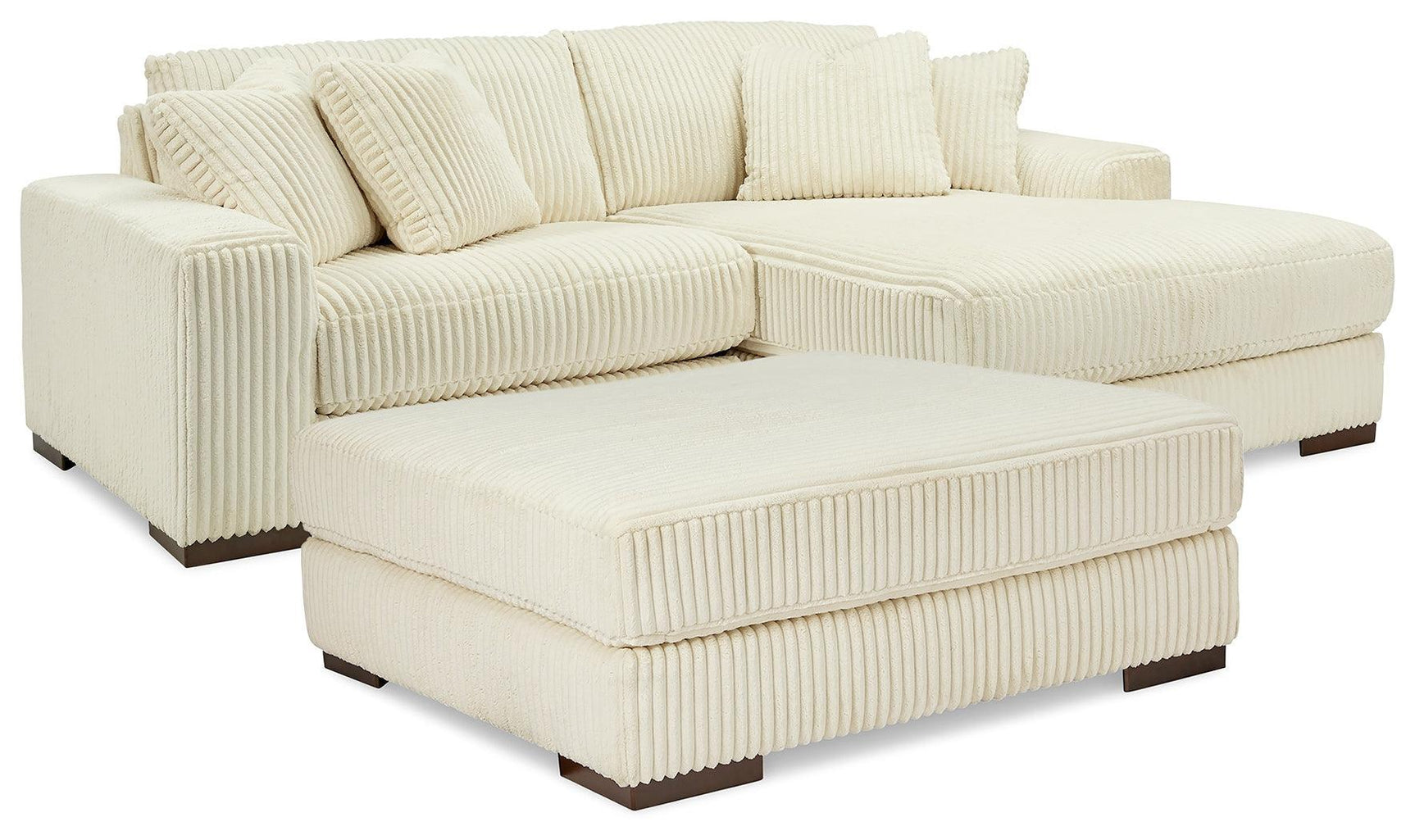 Lindyn Ivory 2-Piece Sectional With Ottoman PKG014503 - 21104S4 | 2110408 - Ella Furniture