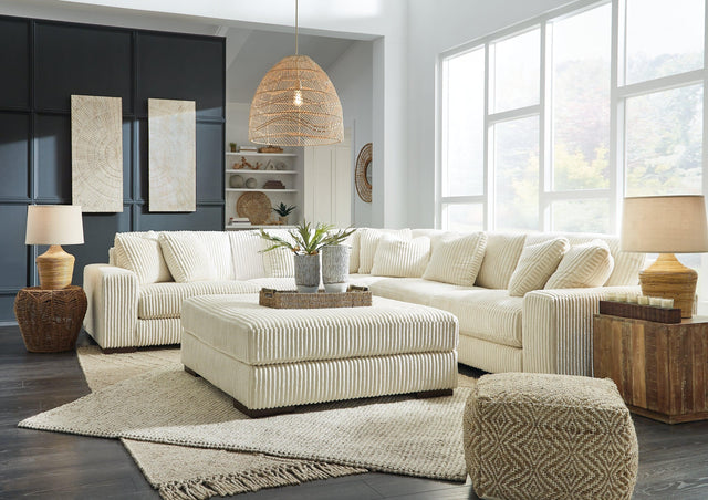 Lindyn Ivory 5-Piece Sectional With Ottoman PKG014504 - 21104S5 | 2110408 - Ella Furniture