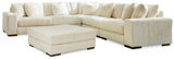 Lindyn Ivory 5-Piece Sectional With Ottoman PKG014504 - 21104S5 | 2110408 - Ella Furniture