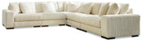 Lindyn Ivory 5-Piece Sectional With Ottoman PKG014504 - 21104S5 | 2110408 - Ella Furniture