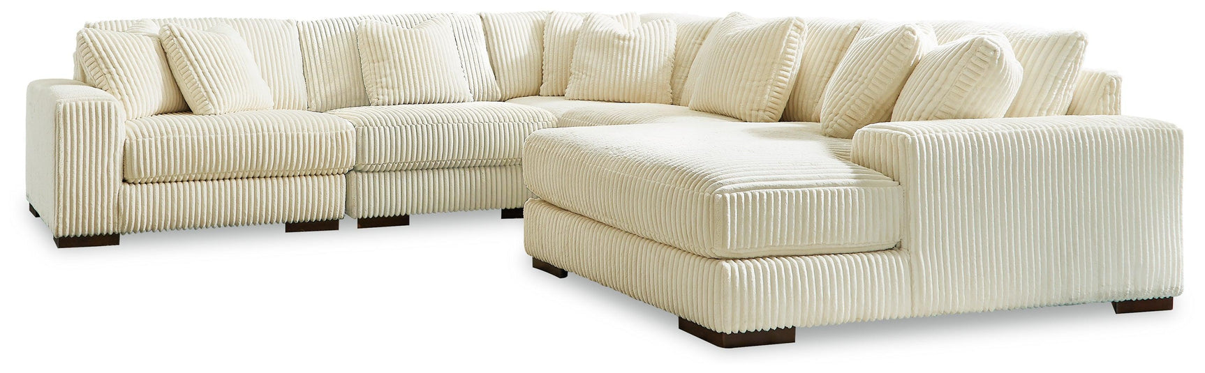 Lindyn Ivory 5-Piece Sectional With Ottoman PKG014506 - 21104S7 | 2110408 - Ella Furniture