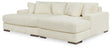 Lindyn Ivory Super Chaise - Ella Furniture